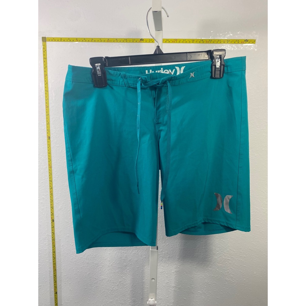 Hurley Phantom Board Shorts Mens Teal Turquoise Swim Trunks Size 34 Pocket